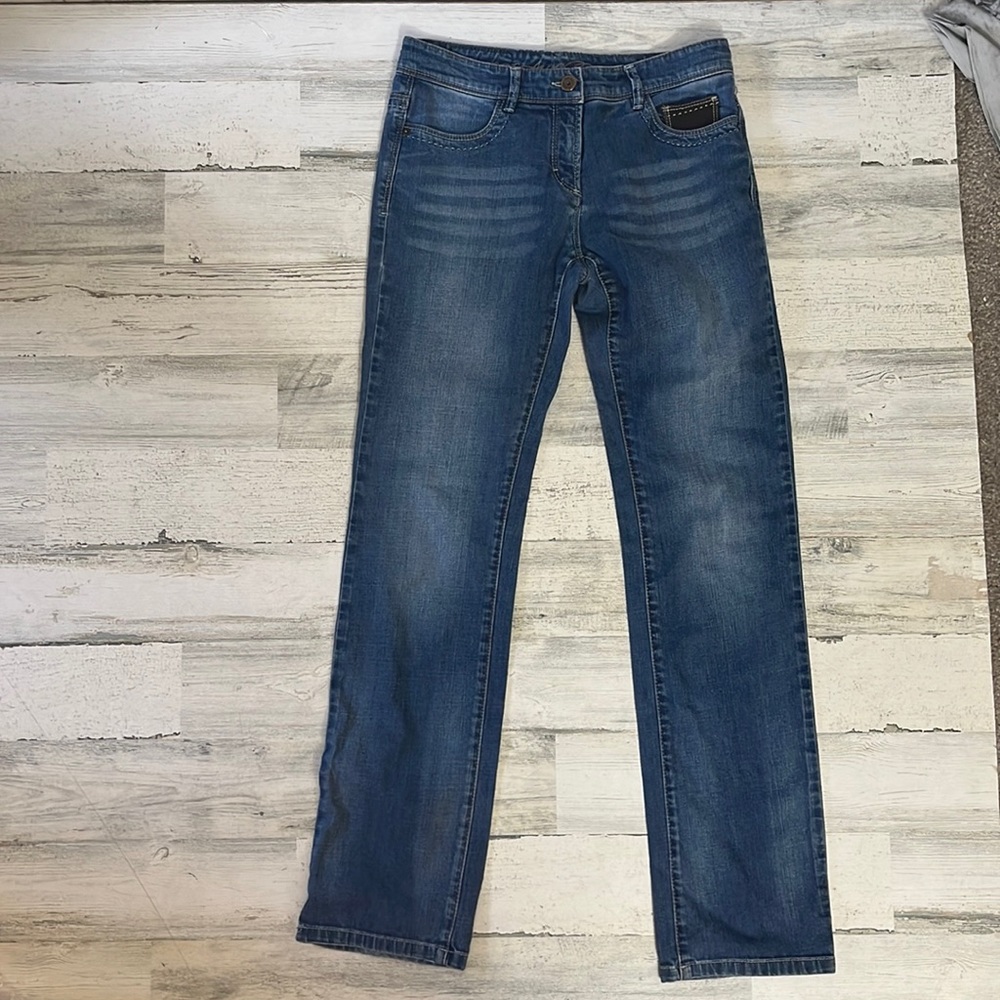 P29- womens blue denim jeans size 38 MARC AUREL